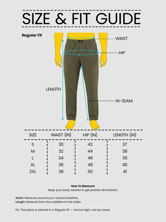Army Green Regular-fit Pyjamas